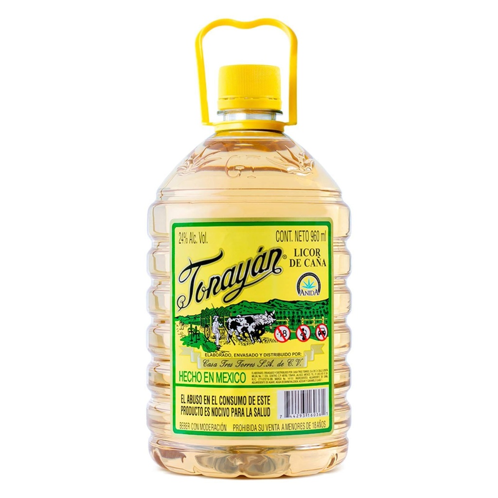 LICOR DE CAÑA TONAYAN PET AMARILLO 440 ML