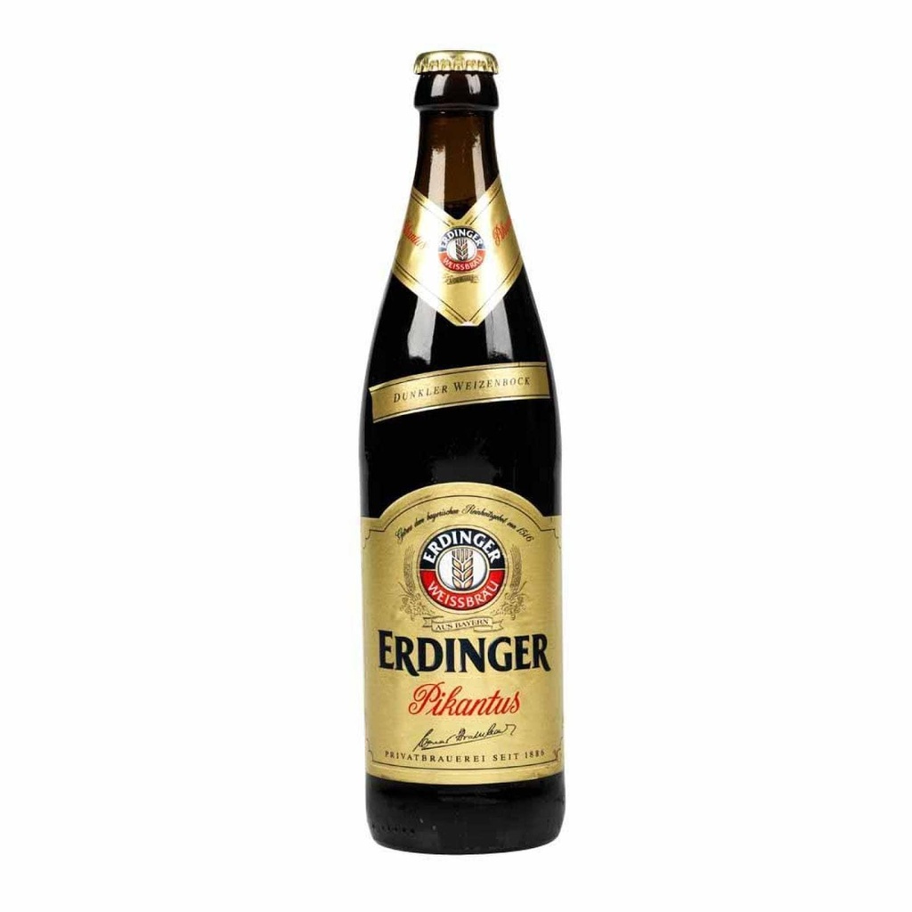 CERVEZA Erdinger Weissbräu PIKANTUS BOTELLA 500 ML