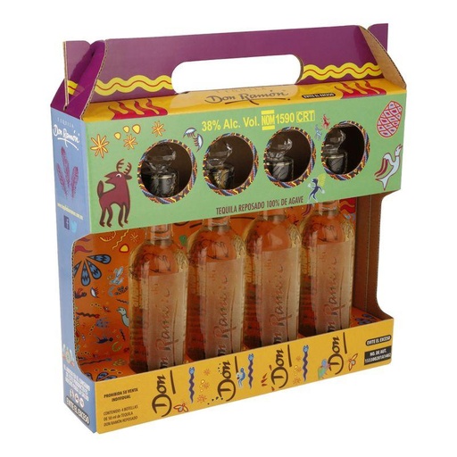 TEQUILA PAQ TEQUILA DON RAMON REP 4 MINIS MINI