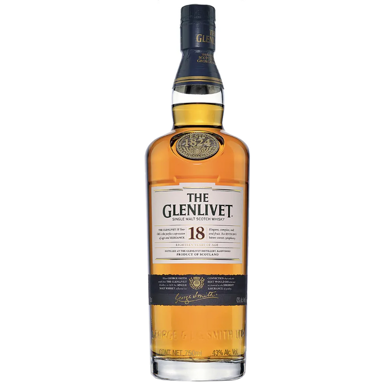 WHISKY THE GLENLIVET 18 AÑOS 750 ML