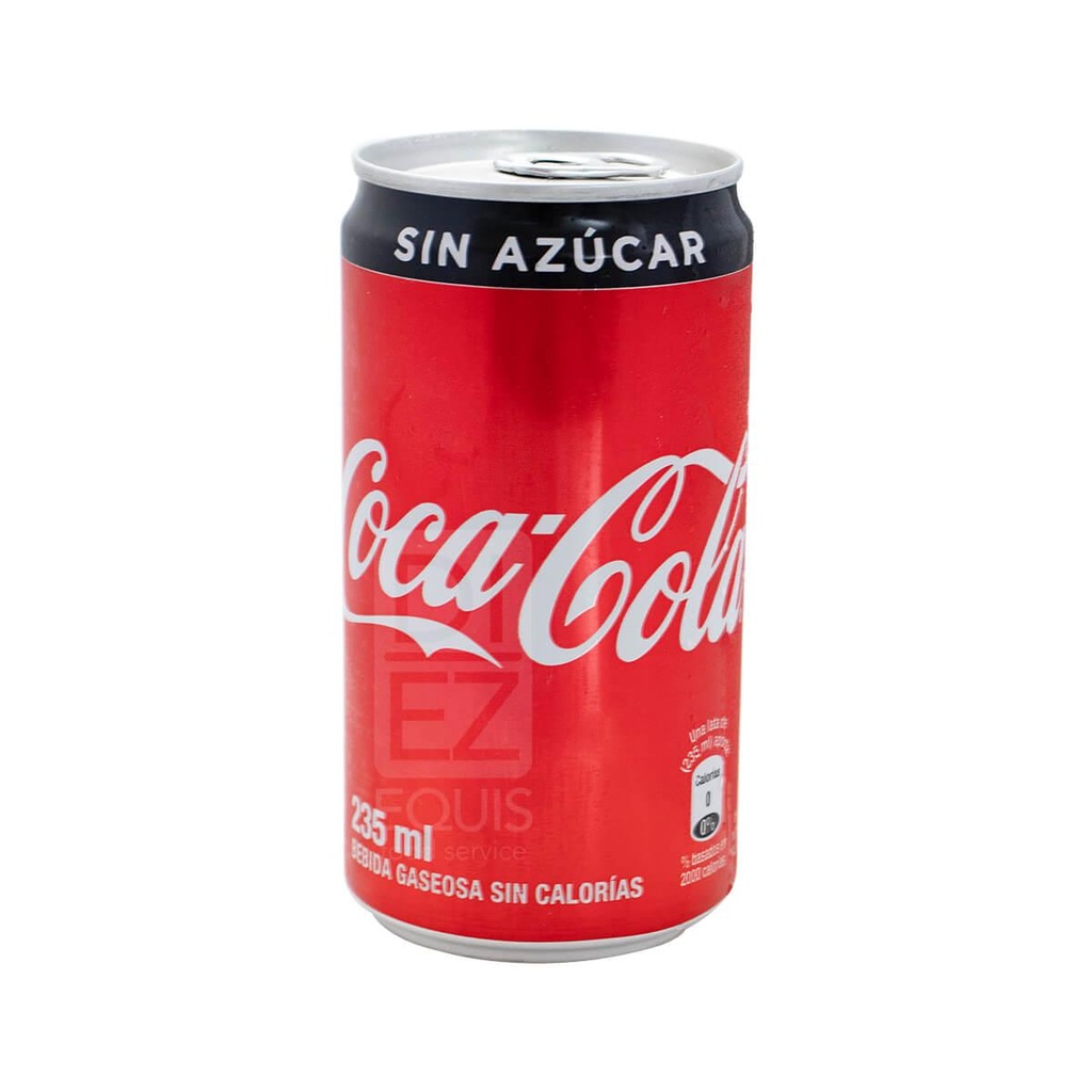 COCA COLA SIN AZUCAR LATA 235 ML