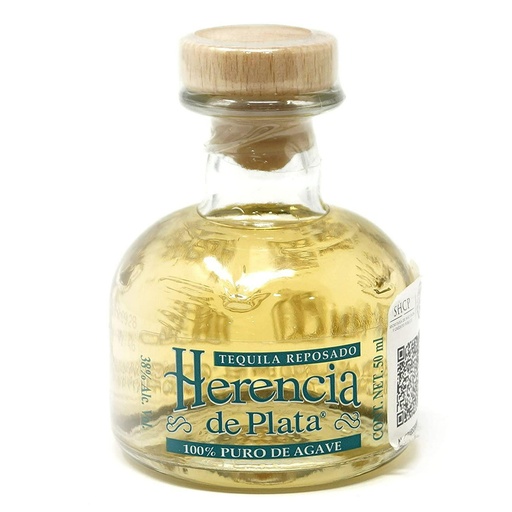 TEQUILA MINI HERENCIA DE PLATA REPOSADO 50 ML