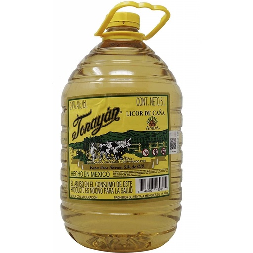 [DDA-01790] LICOR DE CAÑA TONAYAN PET BLANCO Y AMARILLO 5 L
