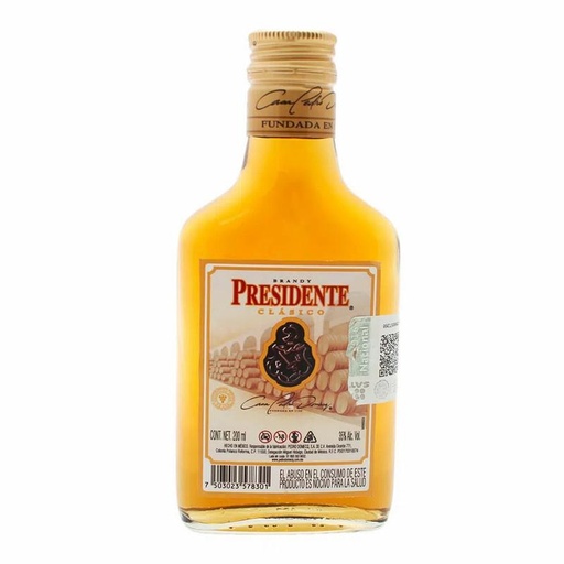 [BRA-01978] BRANDY PRESIDENTE CLASICO 200 ML