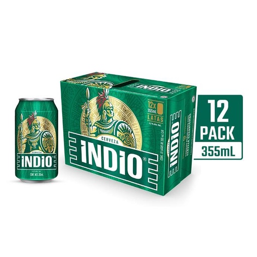 [CER-01986] CERVEZA INDIO 12-PACK LT 355 ML