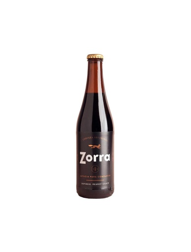 [CER-02073] CERVEZA ZORRA IMP PEANUT STOUT BOTELLA 355 ML