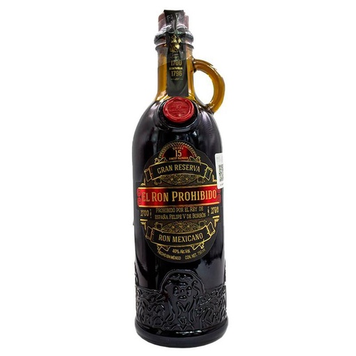 [RON-02710] RON PROHIBIDO 15 AÑOS GRAN RESERVA 750 ML