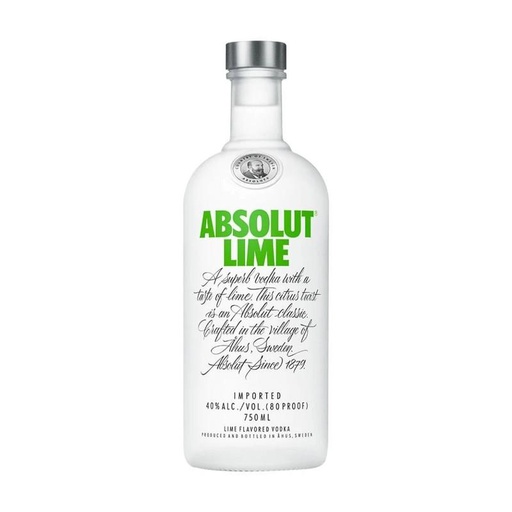 [VOD-03315] VODKA ABSOLUT LIME 750 ML